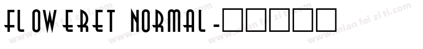 Floweret normal字体转换